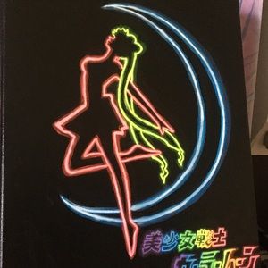 Sailor Moon 11x14 inch glowing acrylic painting